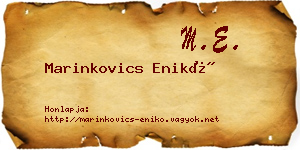 Marinkovics Enikő névjegykártya