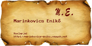 Marinkovics Enikő névjegykártya
